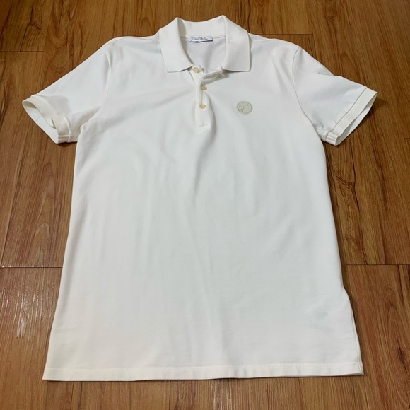 Versace Collection Logo White Cotton Polo Shirt - Picture 5 of 12